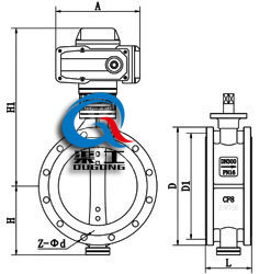 D941X電動法蘭蝶閥 (配HR執(zhí)行器)