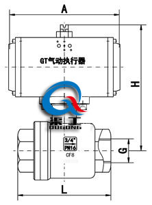 內(nèi)螺紋氣動(dòng)球閥 (二片式) 