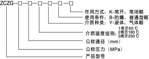 ZCZG/ZCZH高溫高壓電磁閥型號(hào)編制說明